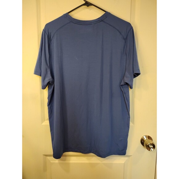 Men's VRST Short Sleeve Crewneck Shirt Heather Blue Large - Picture 2 of 5